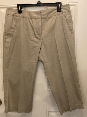 NWT Merona Khaki Tan Stretch Capri Pants - Size 12